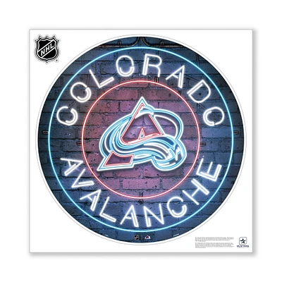 Colorado Avalanche 28" x 28" Repositionable Neon Wall Decal