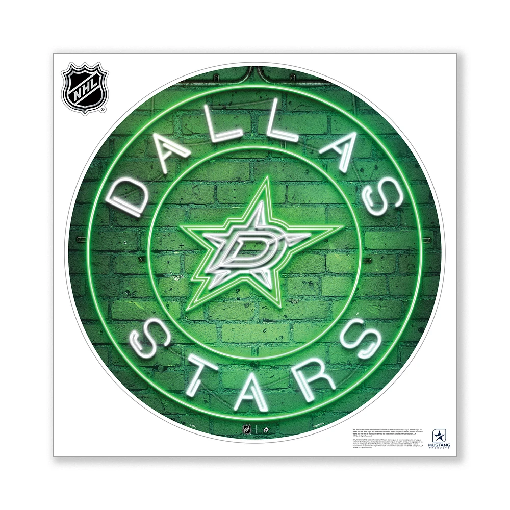 Dallas Stars 28" x 28" Repositionable Neon Wall Decal