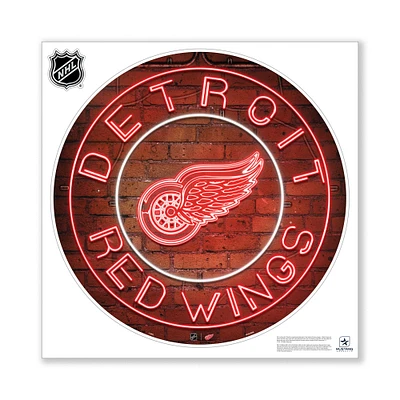 Detroit Red Wings 28" x 28" Repositionable Neon Wall Decal