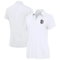 Women's Antigua White San Diego Padres Independence Day Patriotic Logo Era Polo