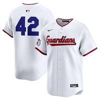 Men's Nike White Cleveland Guardians Home 2025 Jackie Robinson Day Limited Jersey