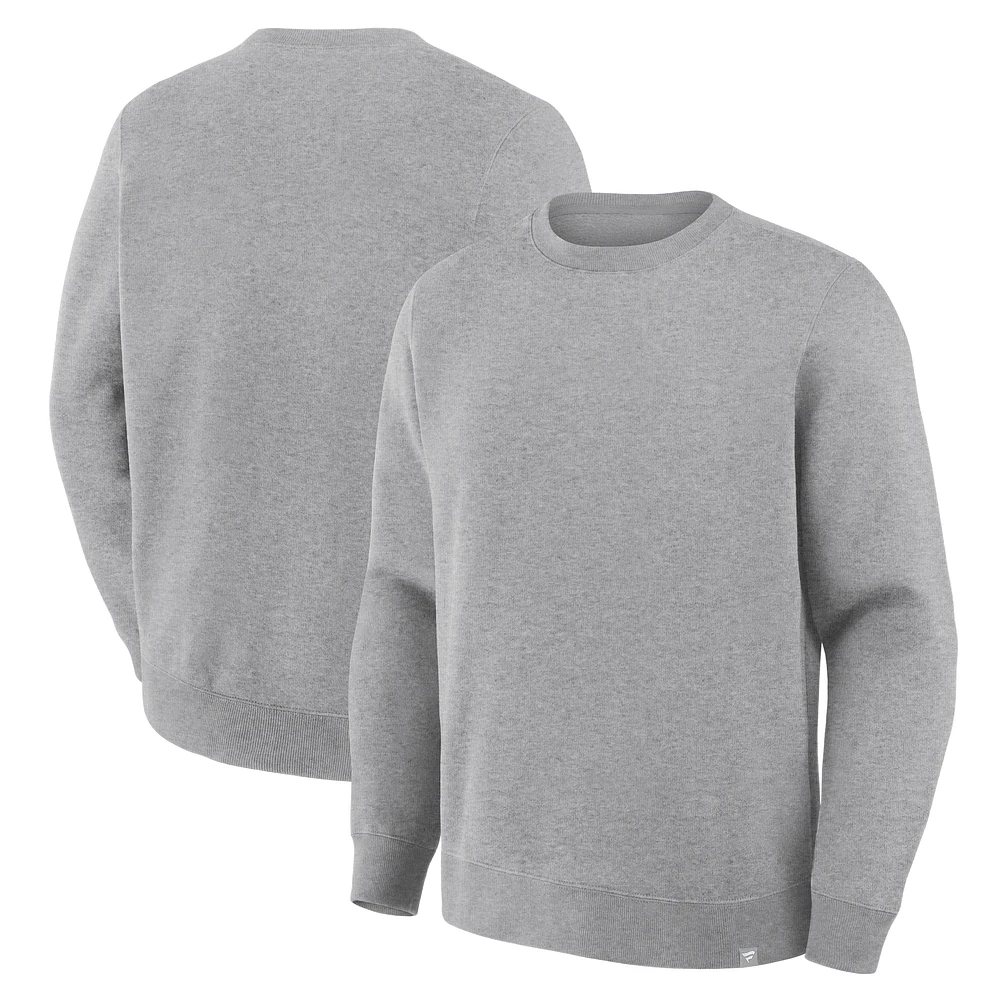 Men's Fanatics Corporate Heather Gray Legacy Fleece Crew Sweatshirt