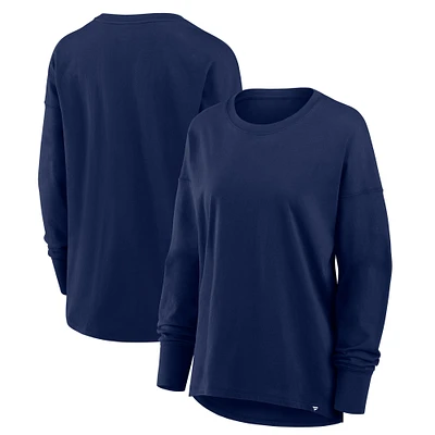 Women's Fanatics Corporate Navy Legacy Long Sleeve Cotton T-Shirt