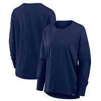 Women's Fanatics Corporate Navy Legacy Long Sleeve Cotton T-Shirt