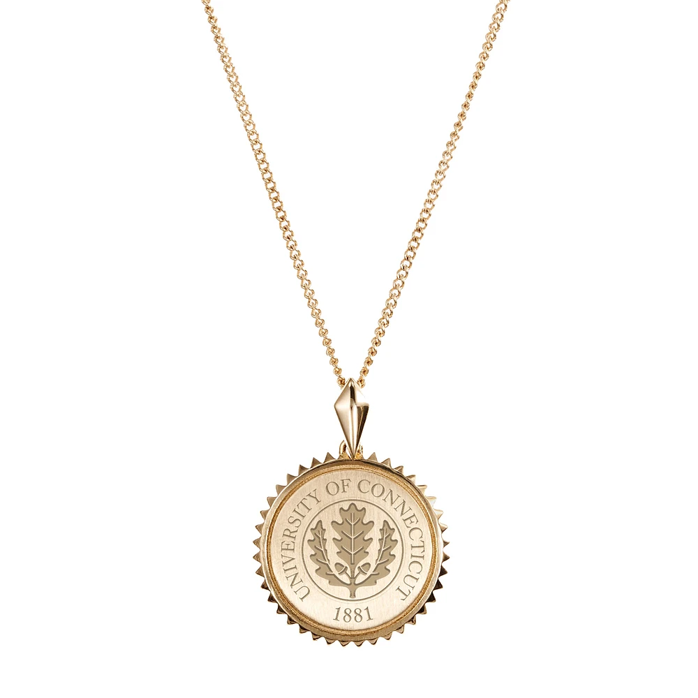 Kyle Cavan  UConn Huskies Gold Sunburst Necklace