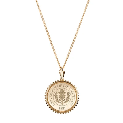 Kyle Cavan  UConn Huskies Gold Sunburst Necklace