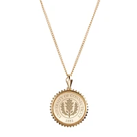 Kyle Cavan  UConn Huskies Gold Sunburst Necklace