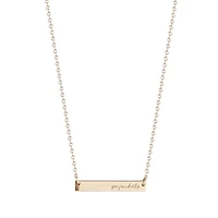Kyle Cavan  Georgia Tech Yellow Jackets Gold Horizontal Bar Necklace