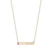 Kyle Cavan  Georgia Tech Yellow Jackets Gold Horizontal Bar Necklace