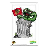 Oscar the Grouch Chicago Blackhawks 11" x 17" Sesame Street Poster Print