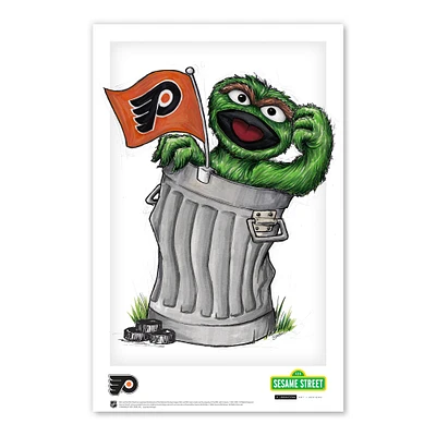 Oscar the Grouch Philadelphia Flyers 11" x 17" Sesame Street Poster Print