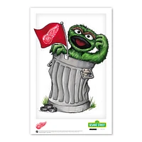 Oscar the Grouch Detroit Red Wings 11" x 17" Sesame Street Poster Print