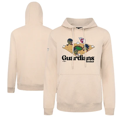Men's Levelwear  Khaki Cleveland Indians Podium Ballpark Food Pullover Hoodie