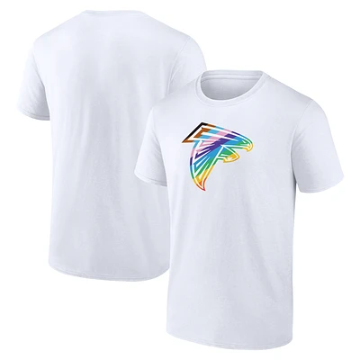 Men's White Atlanta Falcons Logo Pride T-Shirt