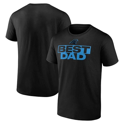 Men's Black Carolina Panthers Greatest Dad T-Shirt
