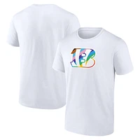 Men's White Cincinnati Bengals Logo Pride T-Shirt