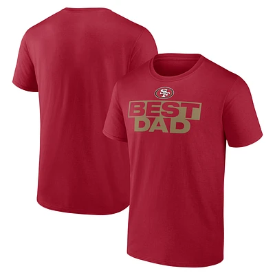 Men's Scarlet San Francisco 49ers Greatest Dad T-Shirt