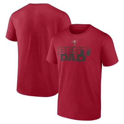 Men's Red Tampa Bay Buccaneers Greatest Dad T-Shirt