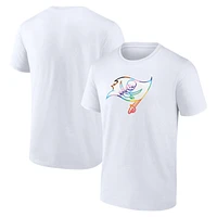 Men's White Tampa Bay Buccaneers Logo Pride T-Shirt