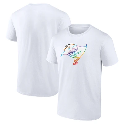 Men's White Tampa Bay Buccaneers Logo Pride T-Shirt