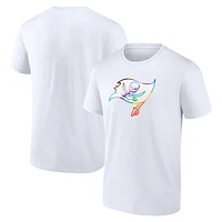 Men's White Tampa Bay Buccaneers Logo Pride T-Shirt