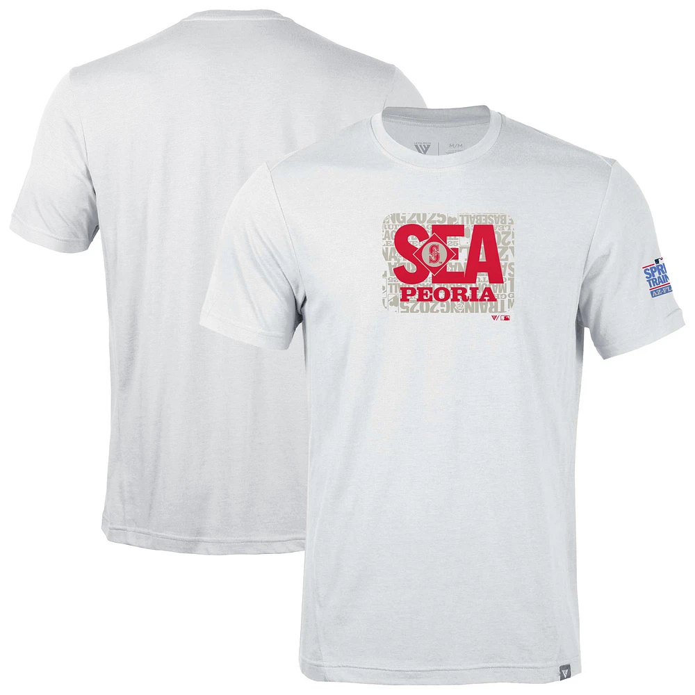 Men's Levelwear White Seattle Mariners 2025 Spring Training Thrive Tri-Blend T-Shirt