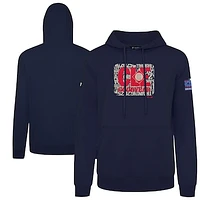 Men's Levelwear Navy Cleveland Guardians Podium Spring Training Pullover Hoodie