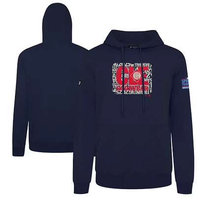 Men's Levelwear Navy Cleveland Guardians Podium Spring Training Pullover Hoodie
