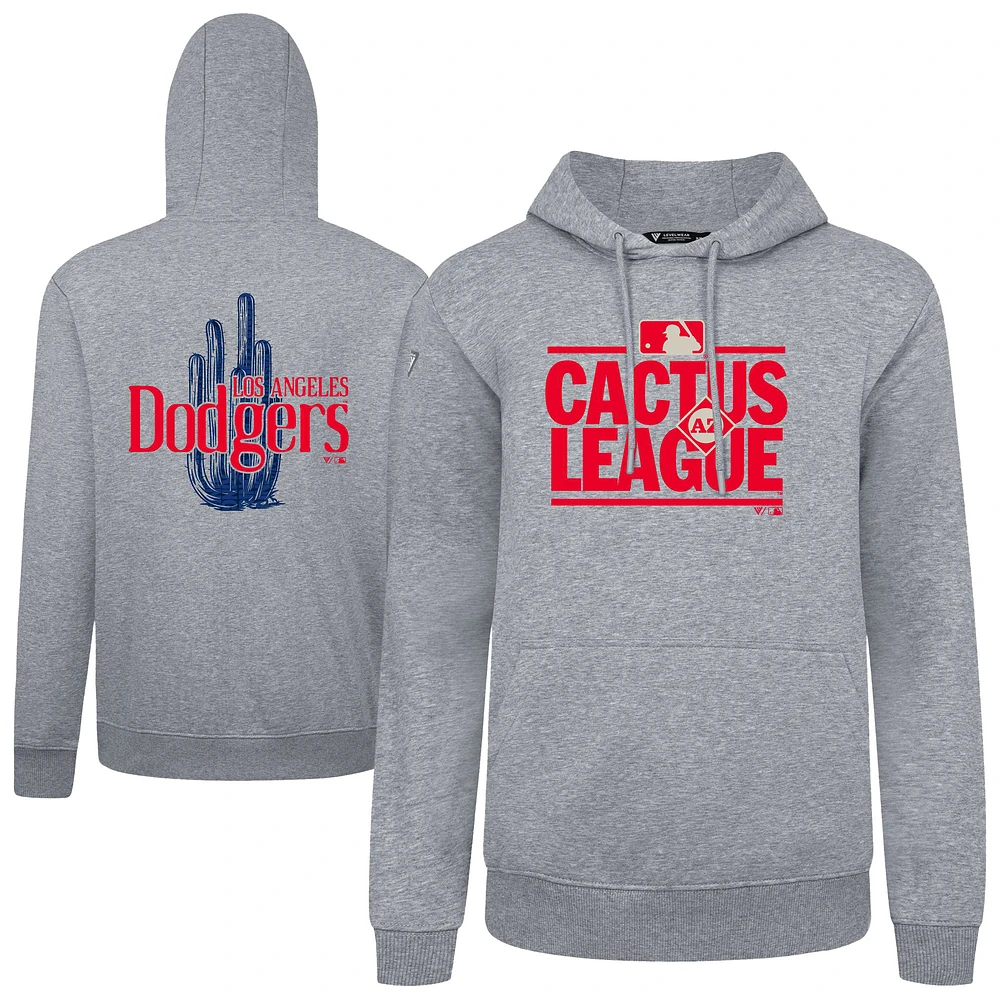 Men's Levelwear Gray Los Angeles Dodgers 2025 Spring Training Podium Pullover Hoodie