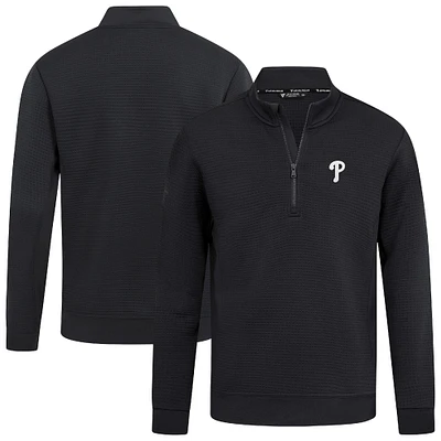 Men's Levelwear Black Philadelphia Phillies Cushion Insignia 2.0 Quarter-Zip Pullover