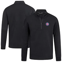 Men's Levelwear Black Chicago Cubs Cushion Insignia 2.0 Quarter-Zip Pullover