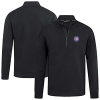 Men's Levelwear Black Chicago Cubs Cushion Insignia 2.0 Quarter-Zip Pullover
