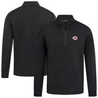 Men's Levelwear Black Cincinnati Reds Cushion Insignia 2.0 Quarter-Zip Pullover
