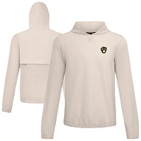 Men's Levelwear Khaki Milwaukee Brewers Action Insignia 2.0 Pullover Hoodie