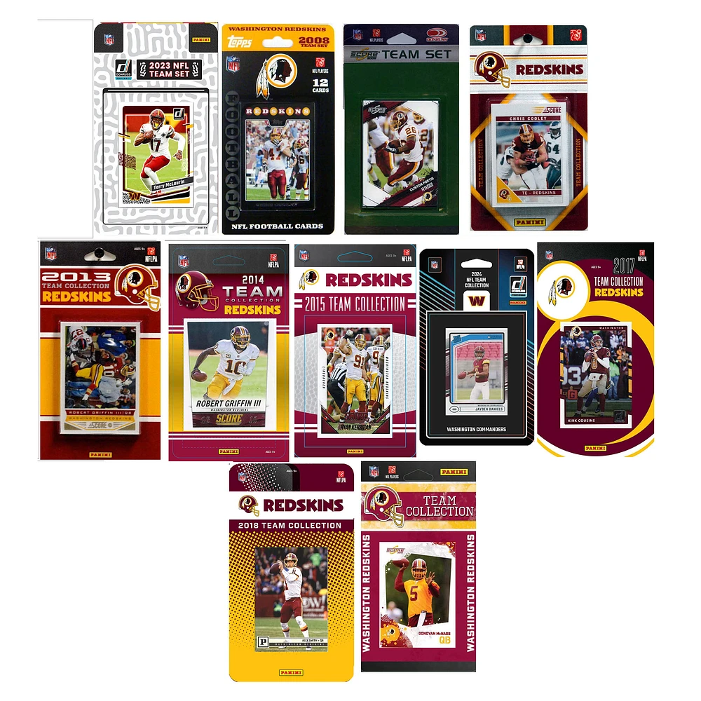 Washington Commanders Trading Card Team Sets