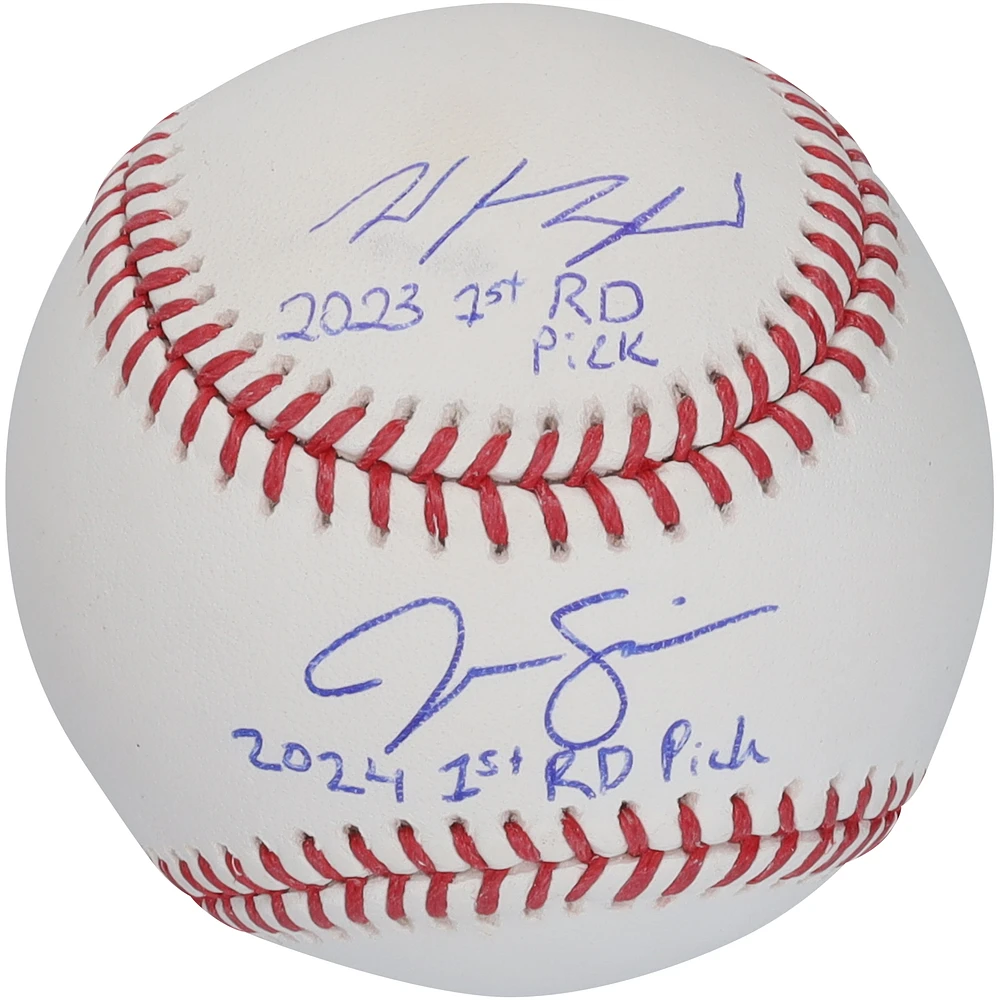 Wyatt Langford & Jac Caglianone Florida Gators Autographed Baseball with Multiple 1st Round Pick Inscriptions