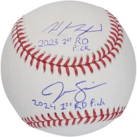 Wyatt Langford & Jac Caglianone Florida Gators Autographed Baseball with Multiple 1st Round Pick Inscriptions