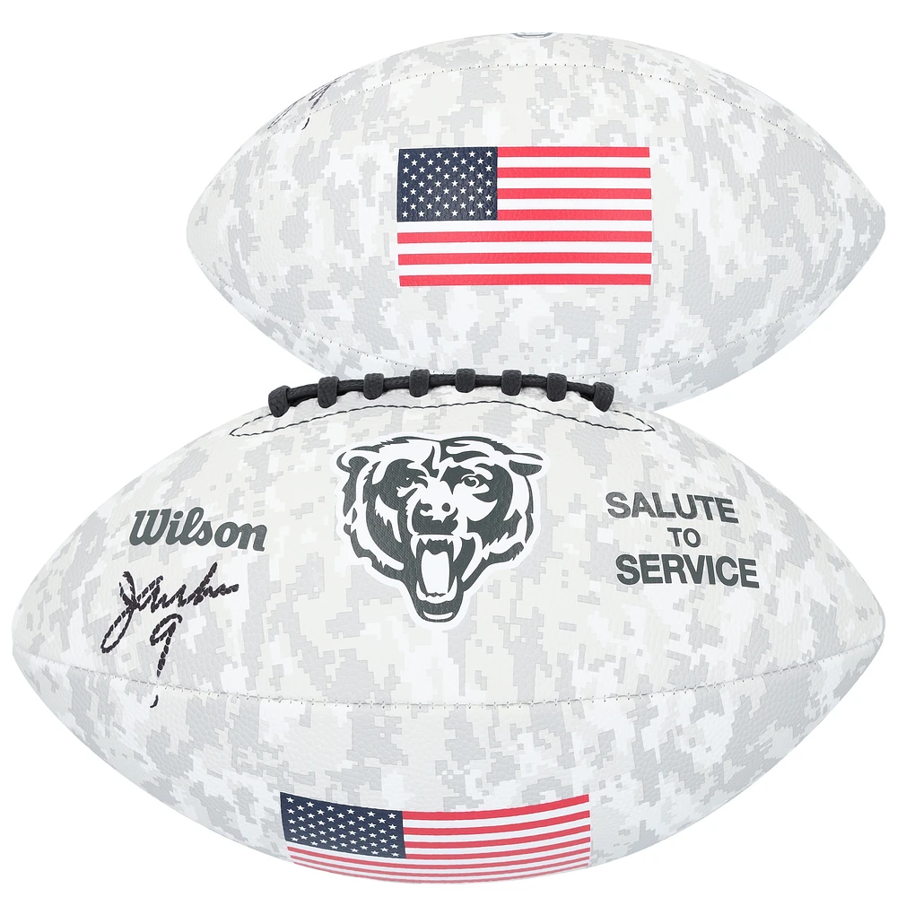 Jim McMahon Chicago Bears Autographed Wilson 2024 Salute To Service Football