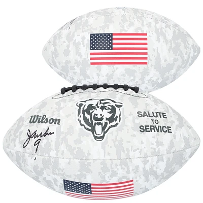 Jim McMahon Chicago Bears Autographed Wilson 2024 Salute To Service Football