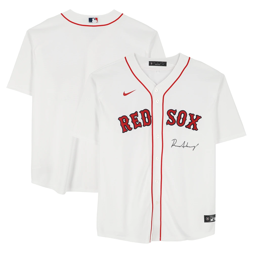Roman Anthony Boston Red Sox Autographed White Nike Replica Jersey - Signature on Front