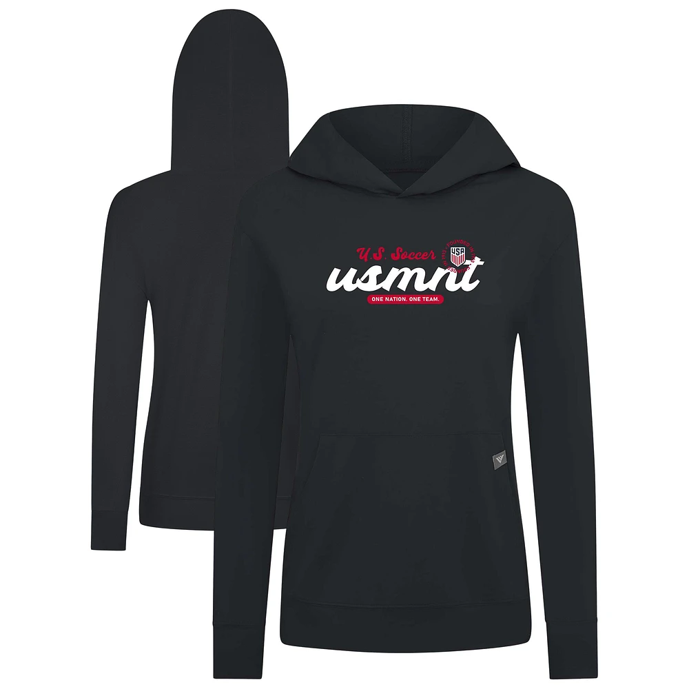 Women's Levelwear Black USMNT Relay Pullover Hoodie