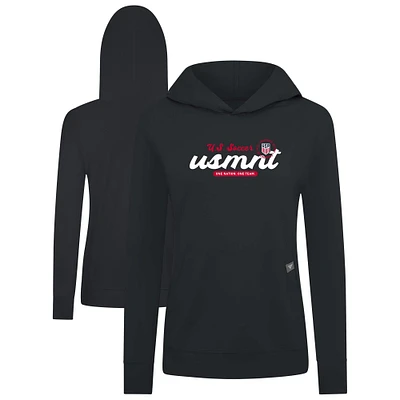 Women's Levelwear  Black USMNT Relay Pullover Hoodie