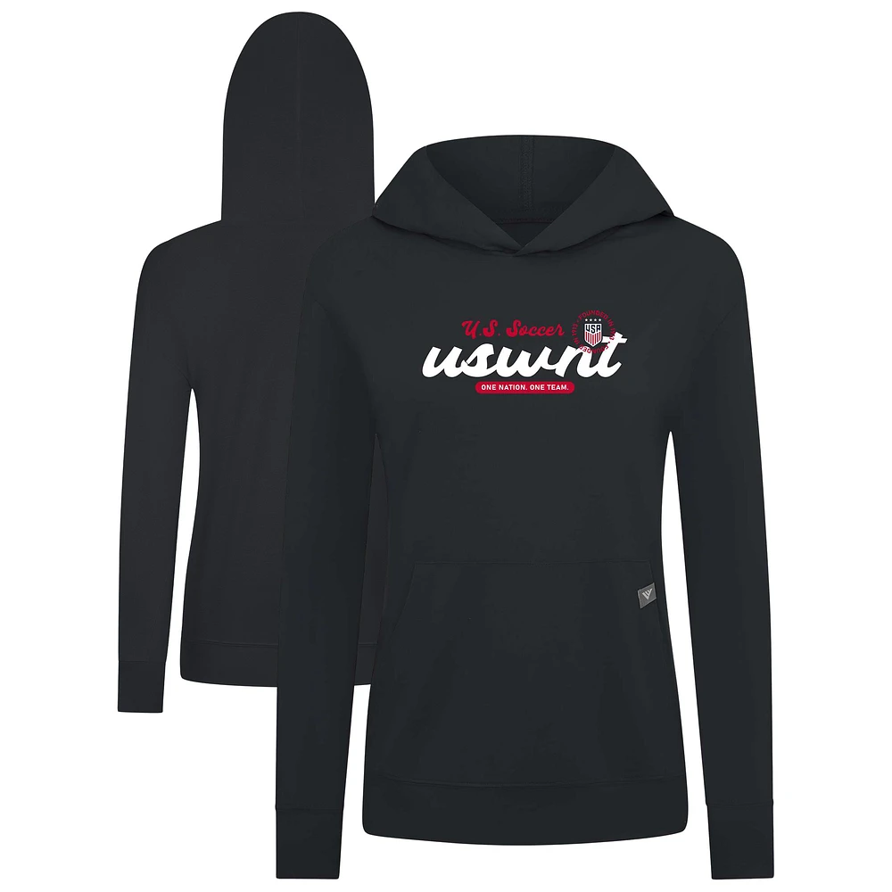 Women's Levelwear Black USWNT Relay Pullover Hoodie
