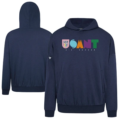 Men's Levelwear Navy USMNT Contact Full On Pullover Hoodie
