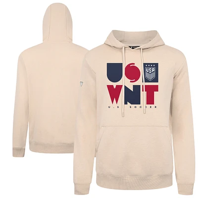 Men's Levelwear Khaki USWNT Podium Full On Pullover Hoodie