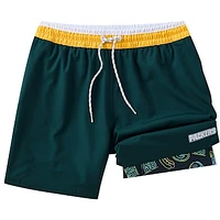Men's Chubbies Green Bay Packers 5.5" Classic Lined Swim Trunks