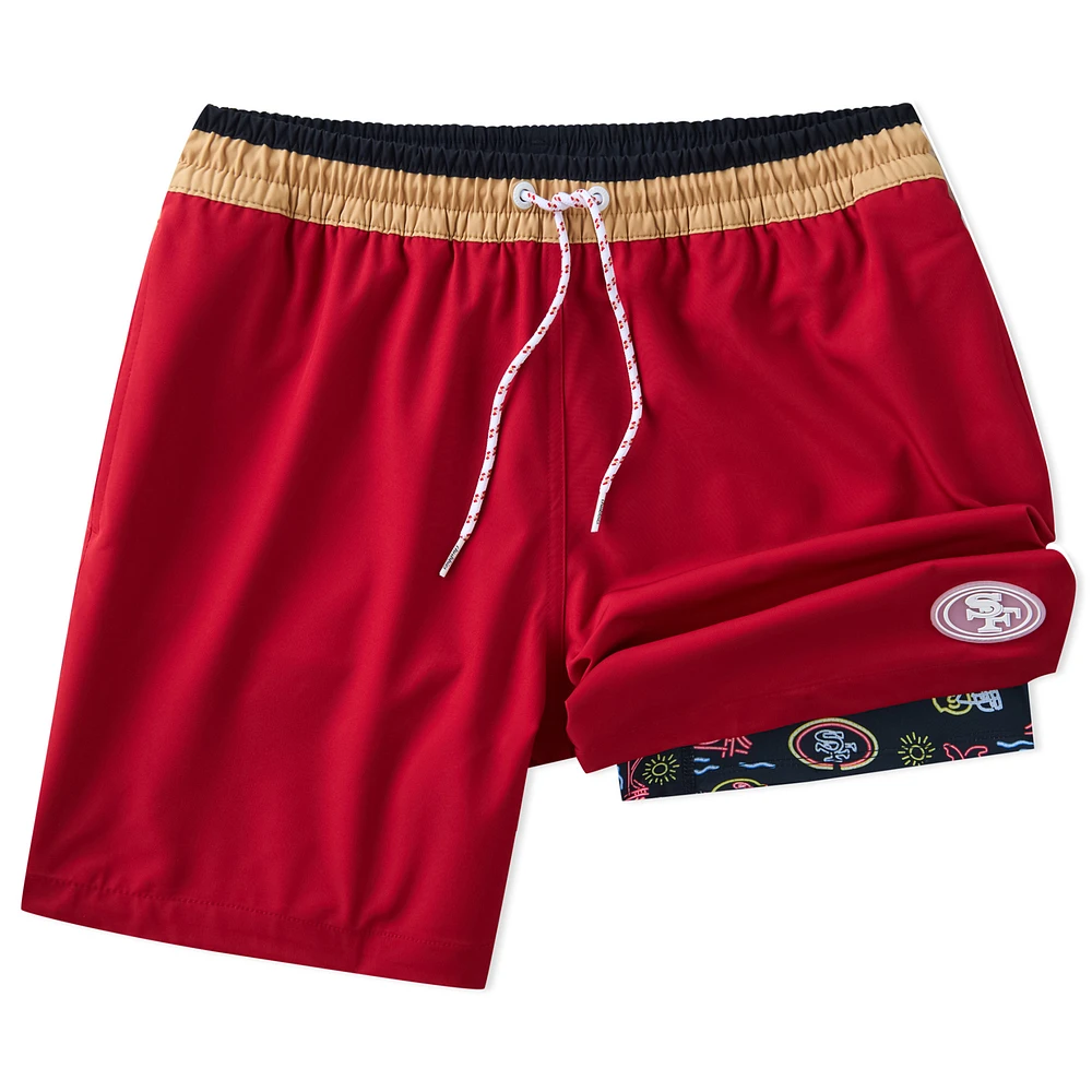Men's Chubbies Scarlet San Francisco 49ers 5.5" Classic Lined Swim Trunks