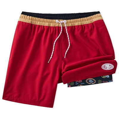 Men's Chubbies Scarlet San Francisco 49ers 5.5" Classic Lined Swim Trunks