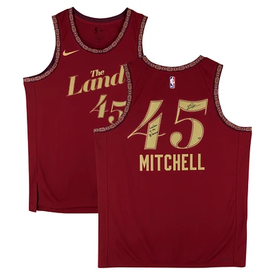Donovan Mitchell Cleveland Cavaliers Autographed Nike Wine 2023-24 City Swingman Jersey with "Welcome to the Spiderverse" Inscription - Limited Edition of 5