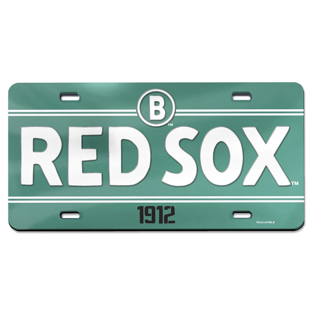 WinCraft Boston Red Sox 2025 City Connect Laser Cut Metallic Acrylic License Plate